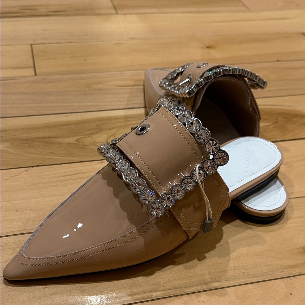 Maison Martin Margiela Beige Crystal-Trimmed Mules - Picture 7 of 13